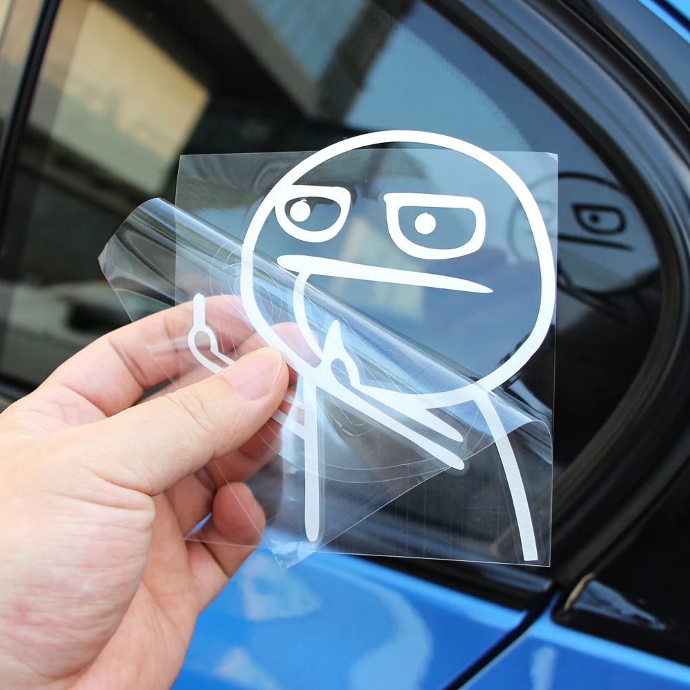 Автомобильный мультяшный JDM смешной средний палец светоотражающий