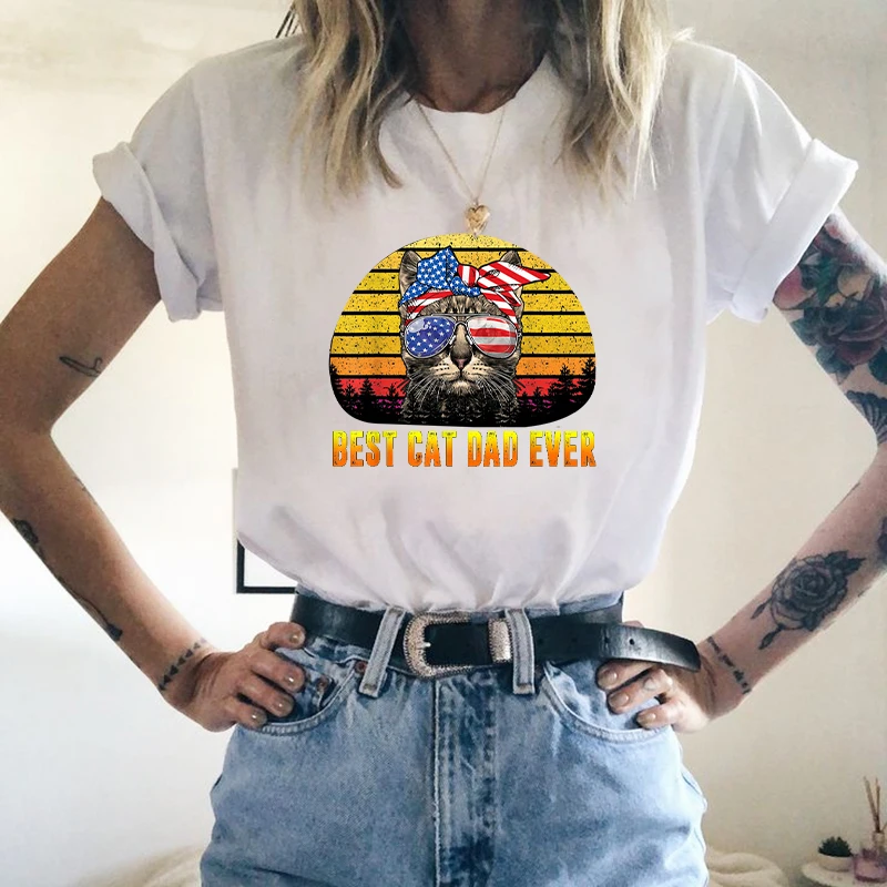 Женские рубашки Kawaii Best Car Dad Ever Mujer Camisetas 90s футболка 2020 эстетические топы Женская