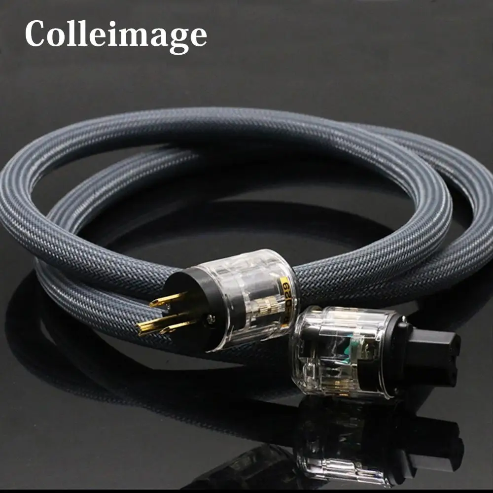 Медный Hi-Fi аудио шнур питания Colleimage 4N OFC американский/Европейский из чистой меди