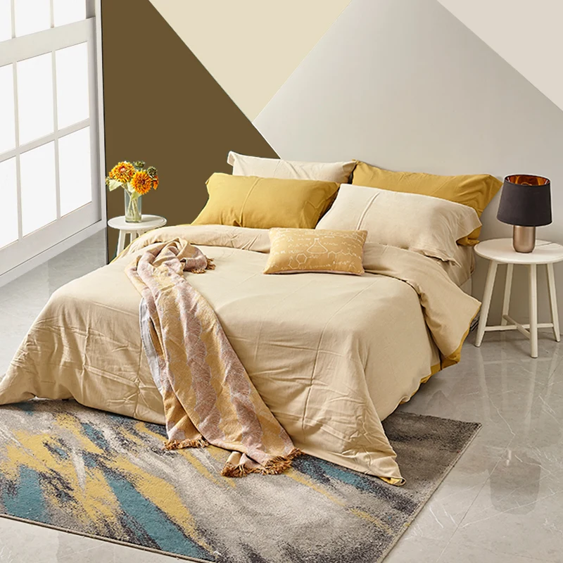 Полный мыть хлопок постельное белье набор постельных принадлежностей класса