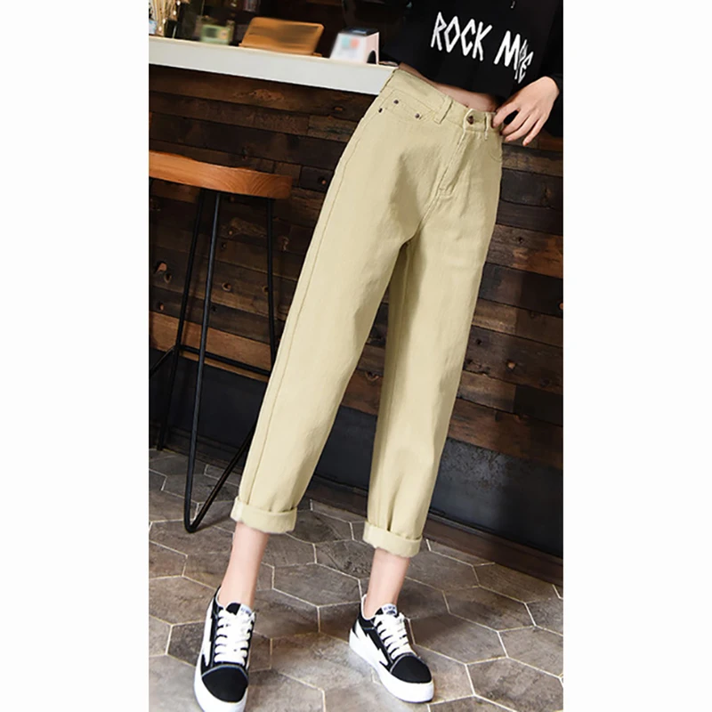 Джинсы женские узкие с высокой талией модные повседневные универсальные прямые