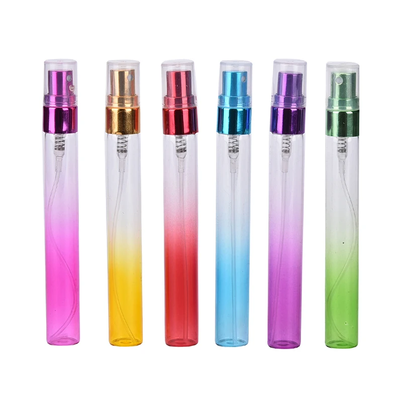 

New 1PC 10ml Refillable Empty Cosmetic Containers Mini Portable Colorful Glass Perfume Spray Bottles Atomizer For Travel Women