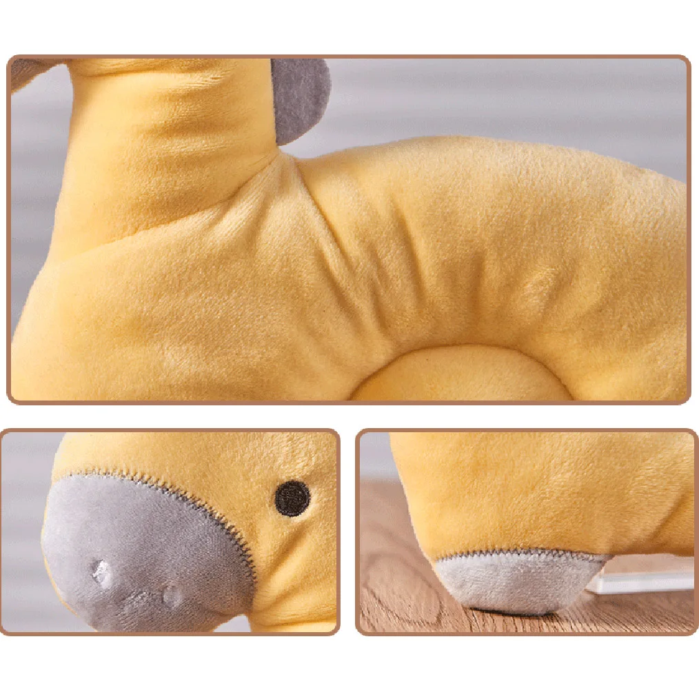 

1Pcs Baby Newborn Pillows Lovely Animal Pattern Baby Shape Plush Pillow Cartoon Anti-rollover Baby Headrest Pillow Pad
