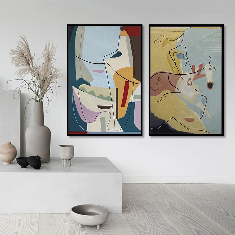 

Line Art Picasso Famous Abstract Painting Canvas Poster Print Minimalist Wall Art Pictures for Living Room Nordic Home Decor