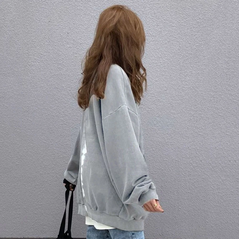

Women Loose Hoodie Long Sleeve 2020 Office Ladies Elegant Pullover Hooded Coat Japan Korea Causal Tops Outwear Fashion Blouse