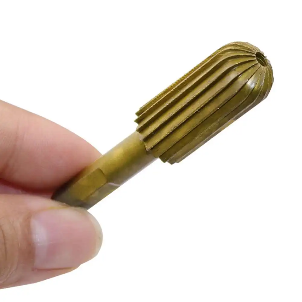 

5pcs/set Hexagonal Handle High-speed Steel Woodworking Rotary File Burr Wood Metal Engraving Grinding Bit