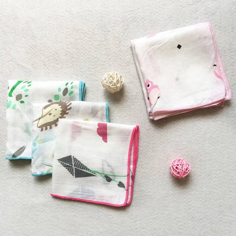 Новый мультяшный детский слюнявчик хлопковый марлевый носовой платок