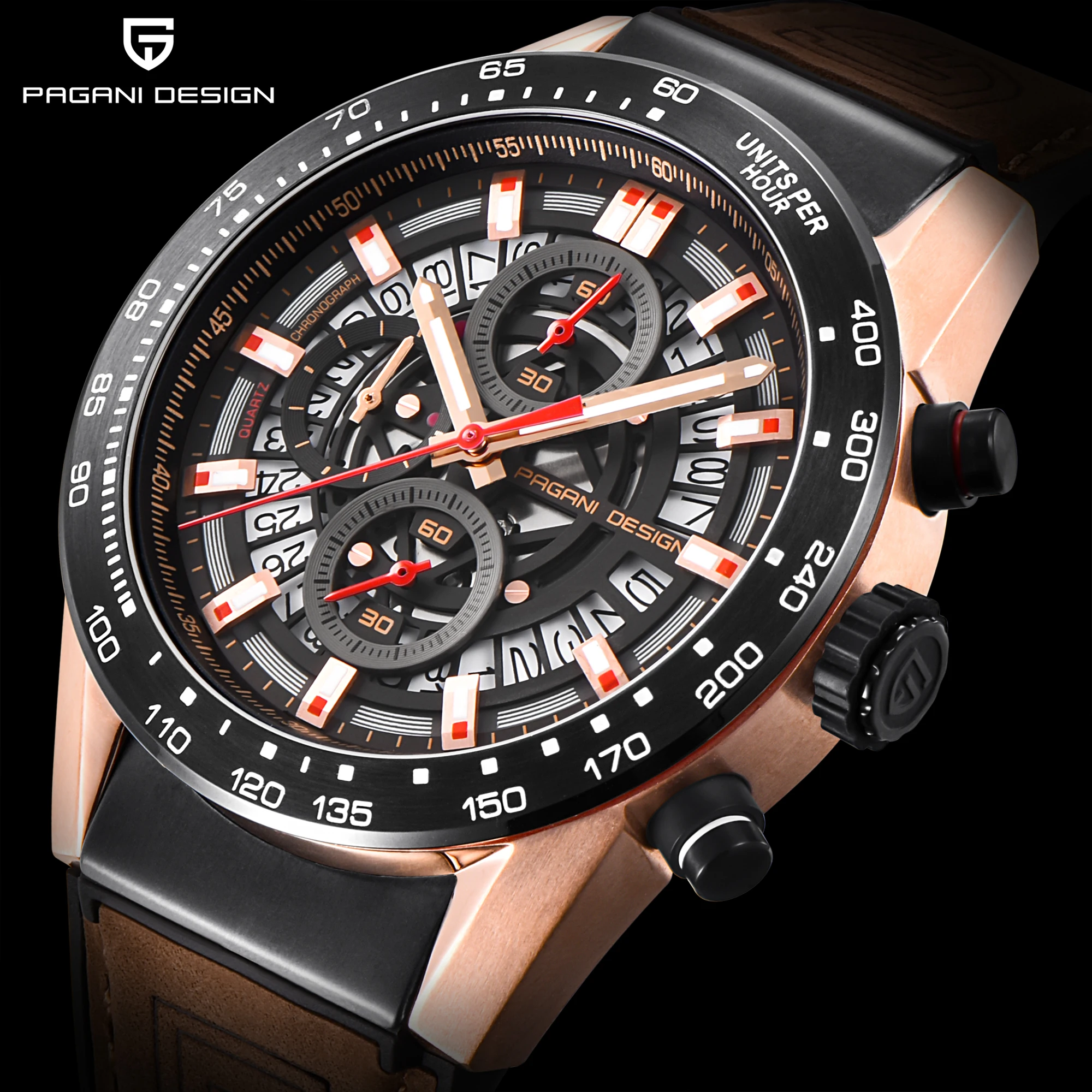

2021 New PAGANI DESIGN Top Brand Luxury Quartz Wrist WatchMen Skeleton Business Waterproof Chronograph Sports Watch Men Relogio
