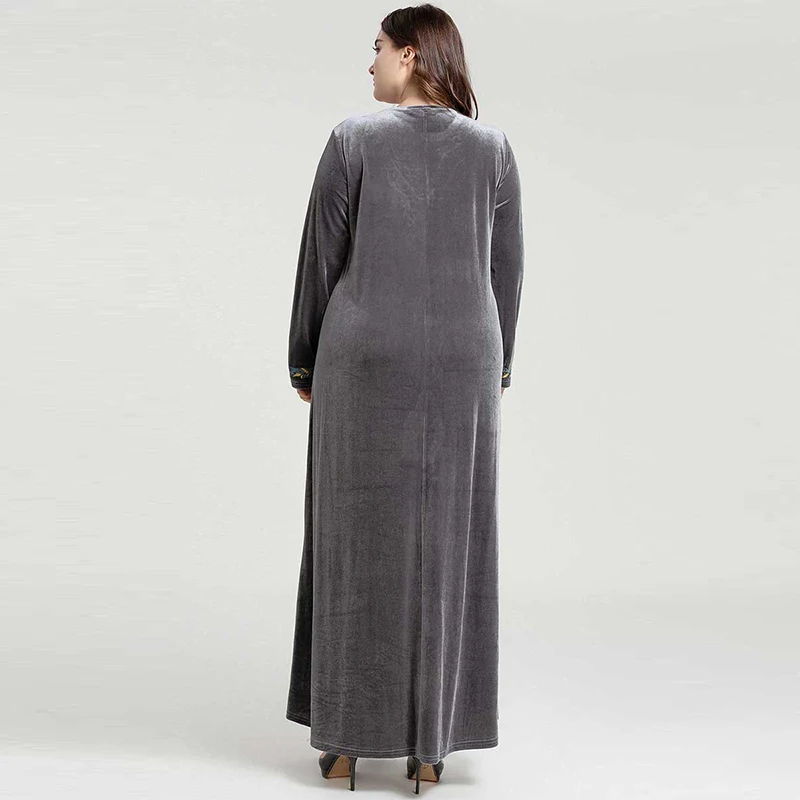 Мусульманское платье Дубай Турция мусульманская Мода большой размер женское