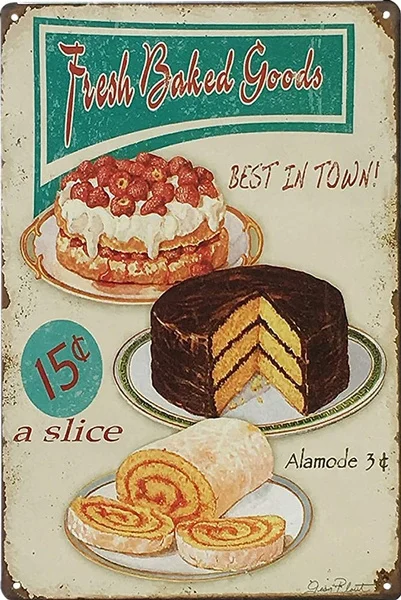 

UNIQUELOVER кухонные знаки, Настенный декор в рустикальном стиле, свежие выпечки, лучшие в городе, винтажные Ретро металлические жестяные знаки, ...