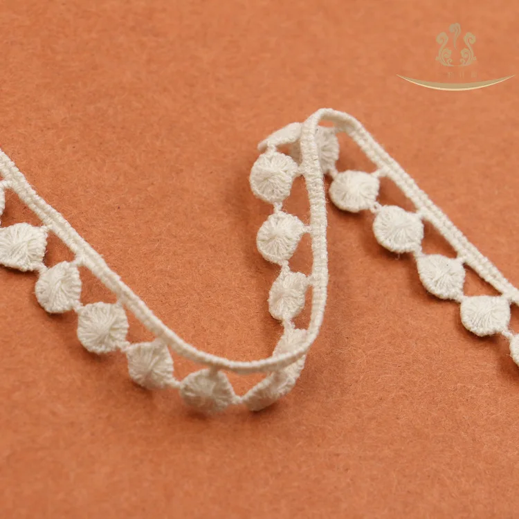 5 ярдов винтажная вышитая хлопковая лента с помпоном | Дом и сад