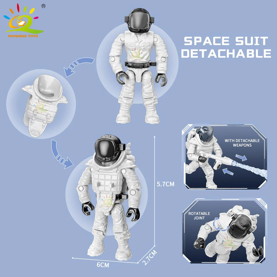 Конструктор HUIQIBAO космическая авиационная ракета с 2 фигурками астронавта