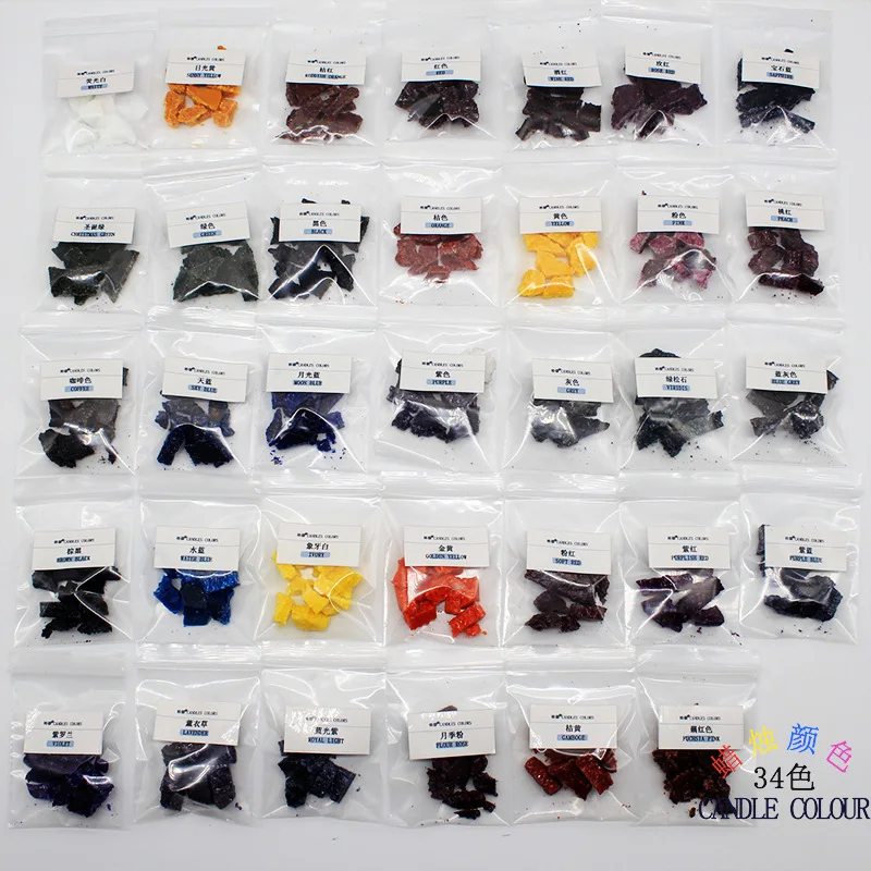 5 г/пакет свеча красители чип хлопья Свеча Воск краситель Масло для парафина