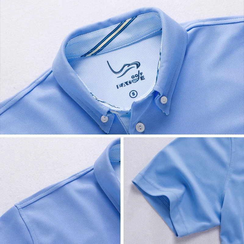 Мужская рубашка поло EAGEGOF быстросохнущая дышащая Спортивная одежда для гольфа с