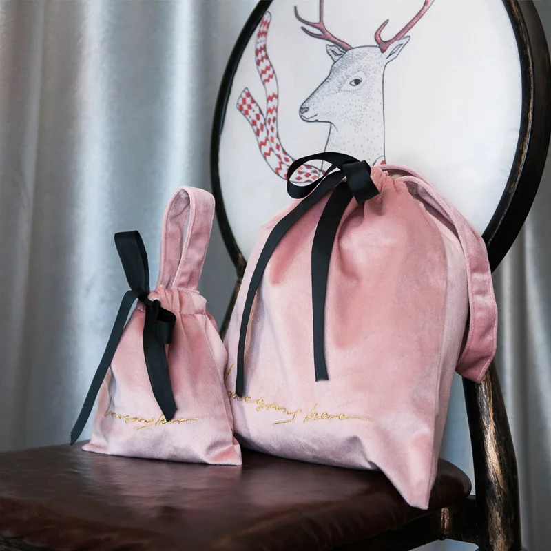 

Бархатный мешочек на шнурке, сумки для хранения, карманы, свадебная сувенирная сумка, приятная для кожи, голландский флисовый галстук-бабоч...