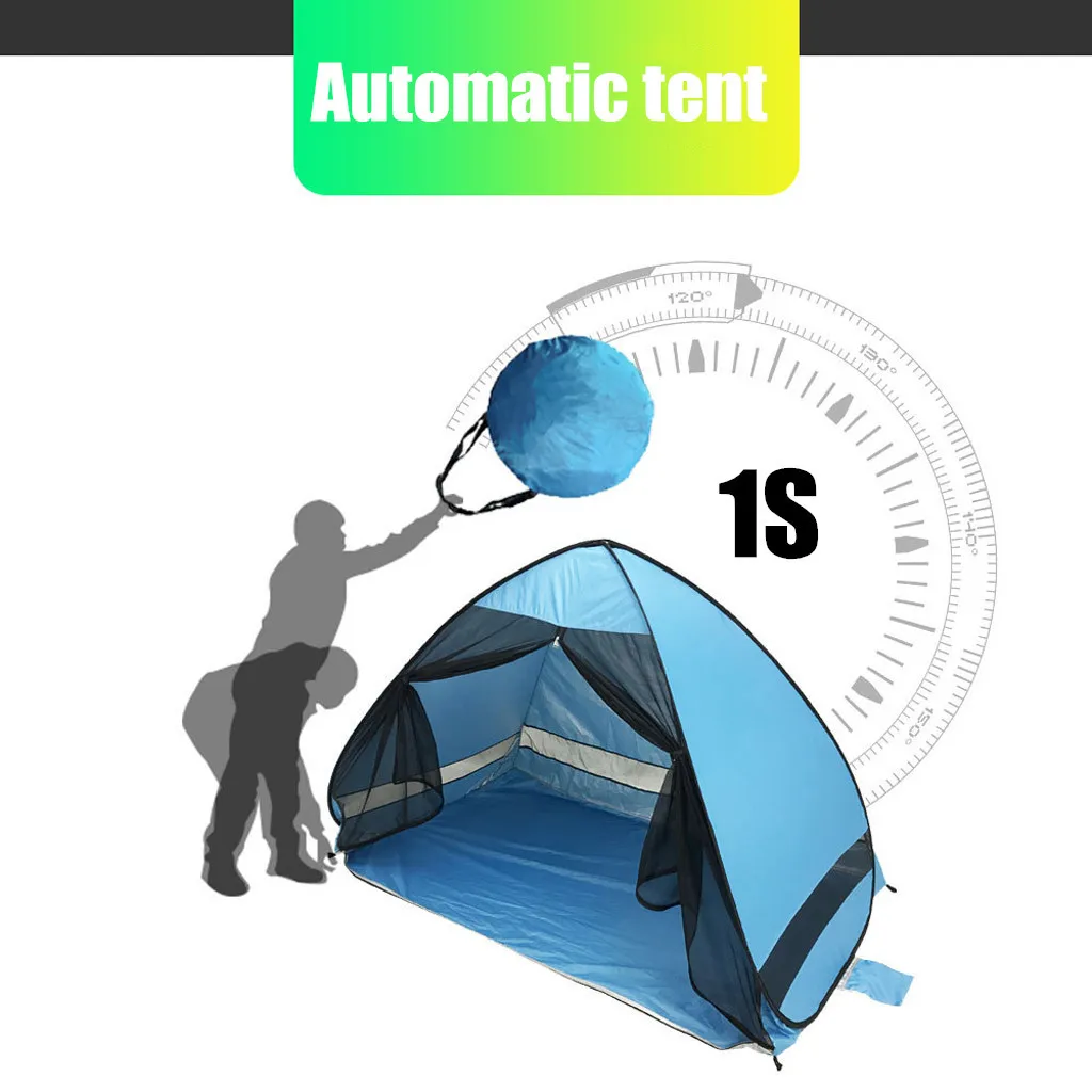 

50+ Upf Portable Automatic Outdoor Anti-uv Heave Up Tent Outdoor Beach Camping Fishing Hiking Shade Shelter Tent Quick
