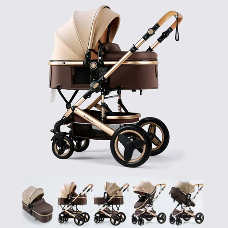 Luxury Baby Stroller Portable Travel Baby Carriage Lightweight Stroller Baby Car Four Wheels Stroller for Newborn Buggy Pram