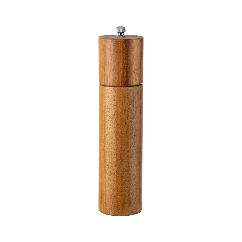 

8" Salt and Manual Pepper Grinder bamboo Acacia Wooden Grinder Coarse Solid Pepper Seasoning Bottle BBQ Kitchen Grinding Tools