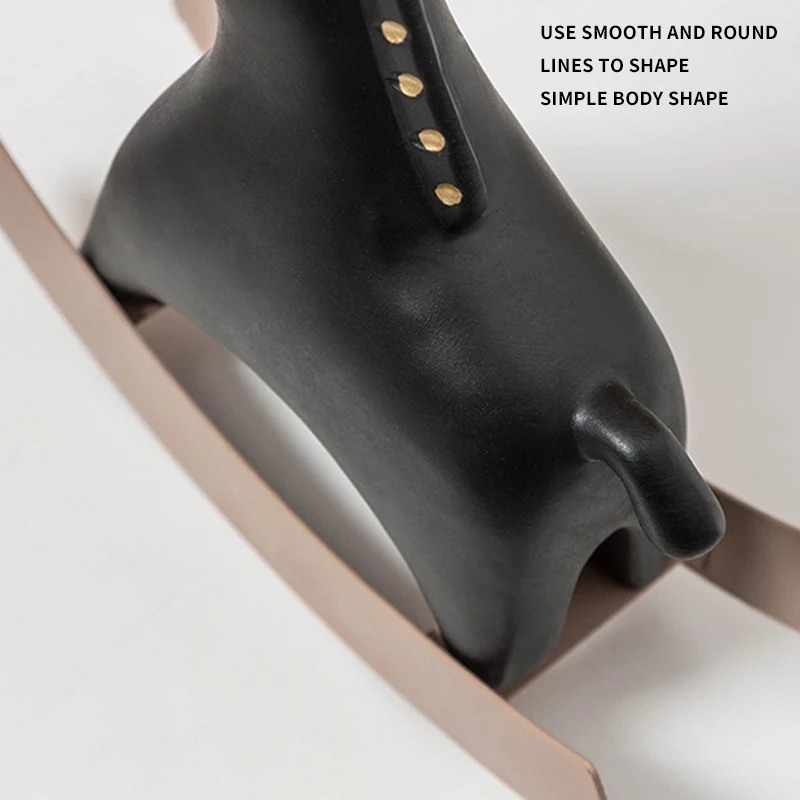 Скандинавская смола лошадь качалка орнамент простое сердце для девочек