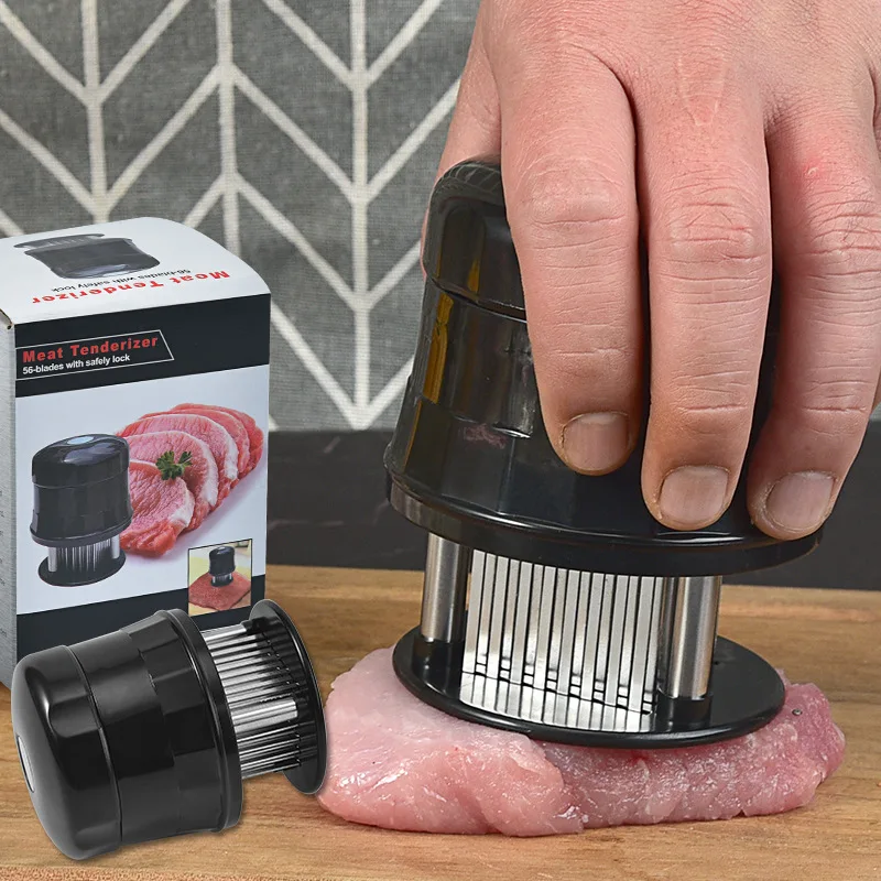 56 Needle Stainless Steel Steak Meat Tenderizer Sauce Flavor Hammer Kitchen Tool Mallet for Pounding Beef/Steak/Chicken | Дом и сад