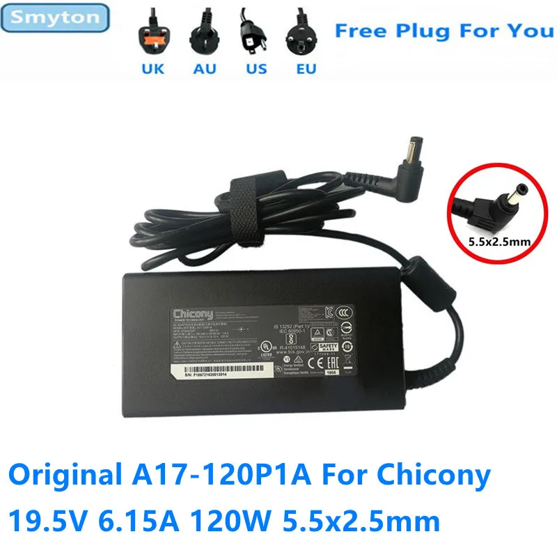 Оригинальное 120 Вт тонкое зарядное устройство для ноутбука MSI GS60 GS70 GE62 6QD 19 5 в А |
