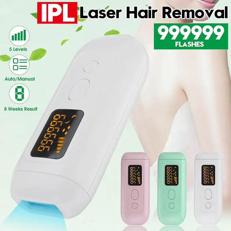 

999999 Flashes 5 Levels IPL Hair Removal Laser Epilator Permanent Painless Photoepilator Machine Suit for the Skin of Whole Body