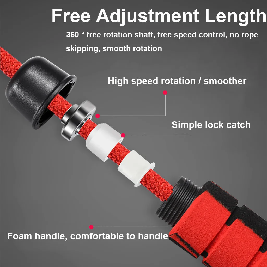 Профессиональный двойной шаровой Подшипник Скакалка утяжеленная хлопковая