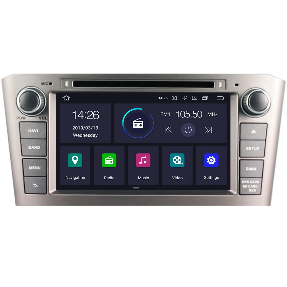 4G RAM Android 10 автомобильное радио GPS Мультимедиа Стерео DVD плеер для Toyota Avensis T25 2003 2008