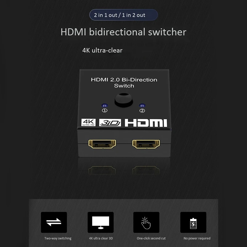 4K HDMI  2  1X2 / 2X1 HDMI    Sup Ultra HD 4K 1080P 3D HDR HDCP  PS4 HDTV