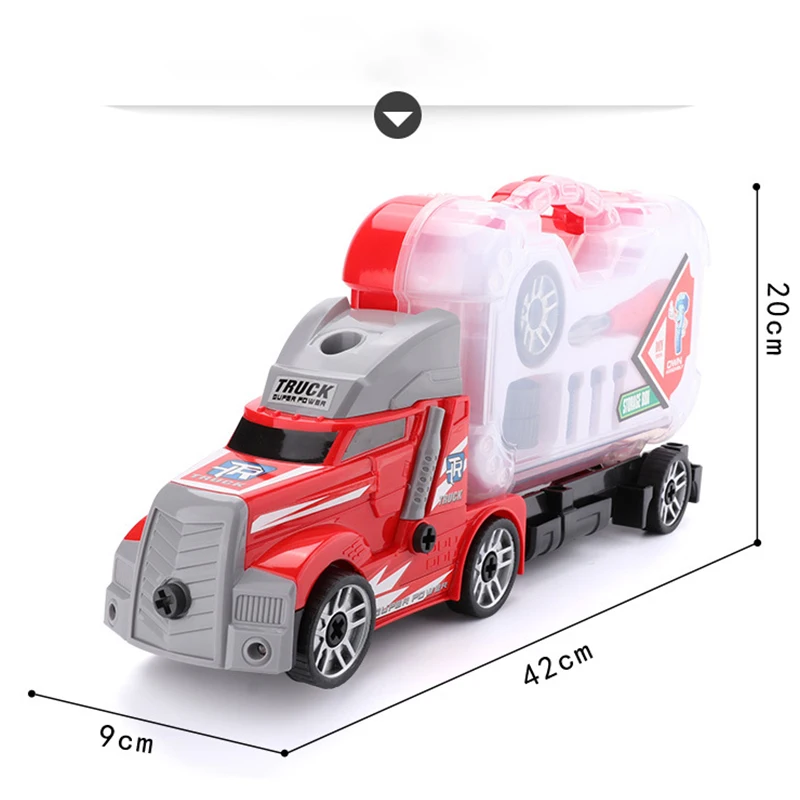 

Children Car Toy Nut DIY Hands-on Disassembly Assembly Sliding Sliding Resistant Container Truck Model Boy Girl Educational Toy