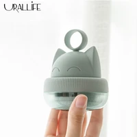 urallife portable electric mini lint remove cute mini cat shape handy usb hair ball trimmer clothes hair clipper remover shaver