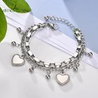 Персонализированные браслеты Nextvance с буквенным символом, браслеты в форме сердца, ювелирные изделия из нержавеющей стали для женщин, Прямая поставка