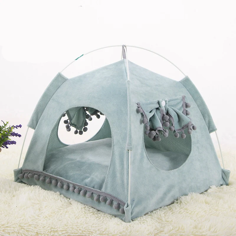 

Pet products the four seasons general teepee closed house for a cat with floors cat tent pet Small dog accessories good products