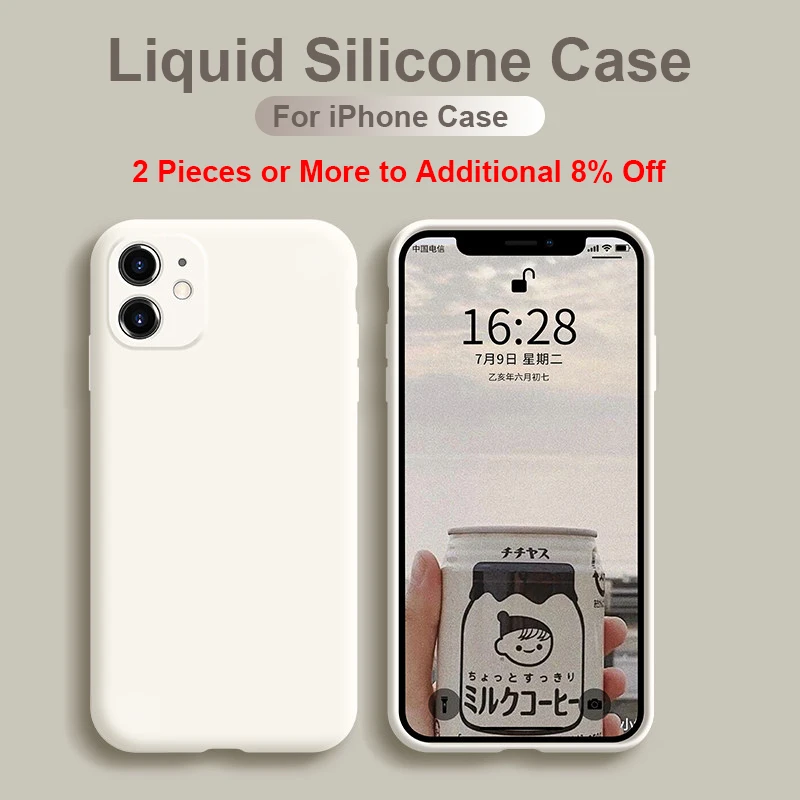 

Original Liquid Silicone Phone Case For iPhone 11 Pro Max XR X XS Max SE 2 2020 8 7 6s 6 Plus All-inclusive Back Cover