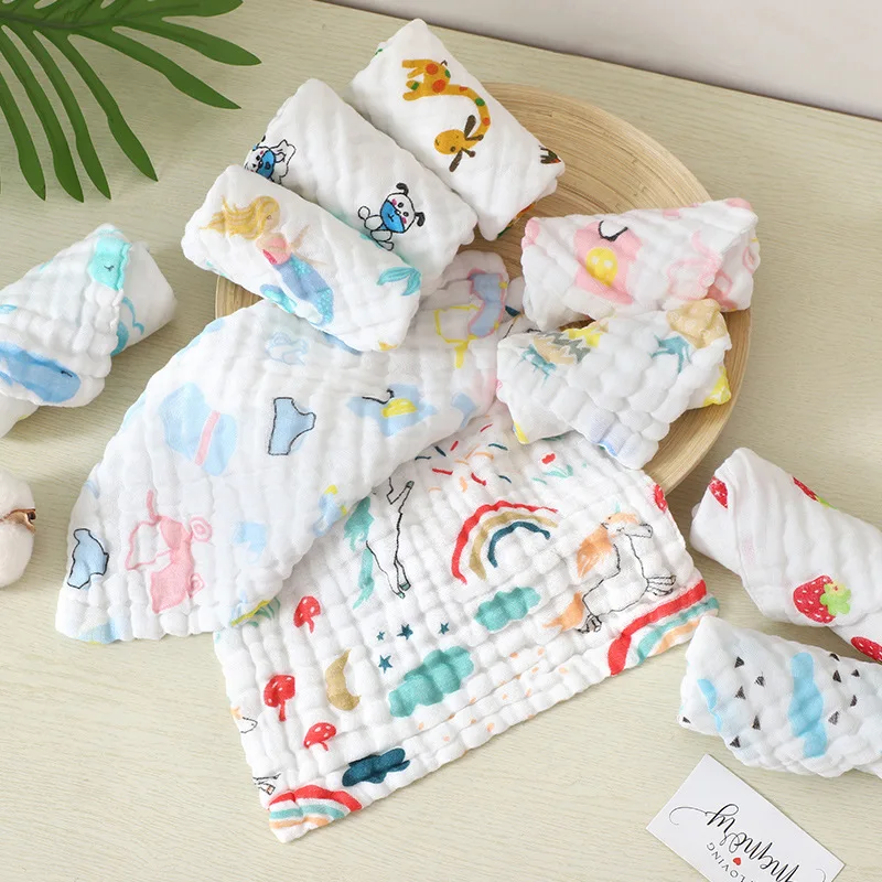 

ultra cheap 6 layers muslin cotton newborn baby infant face hand towel size30*30cm wipe cloth water washing handkerchief square