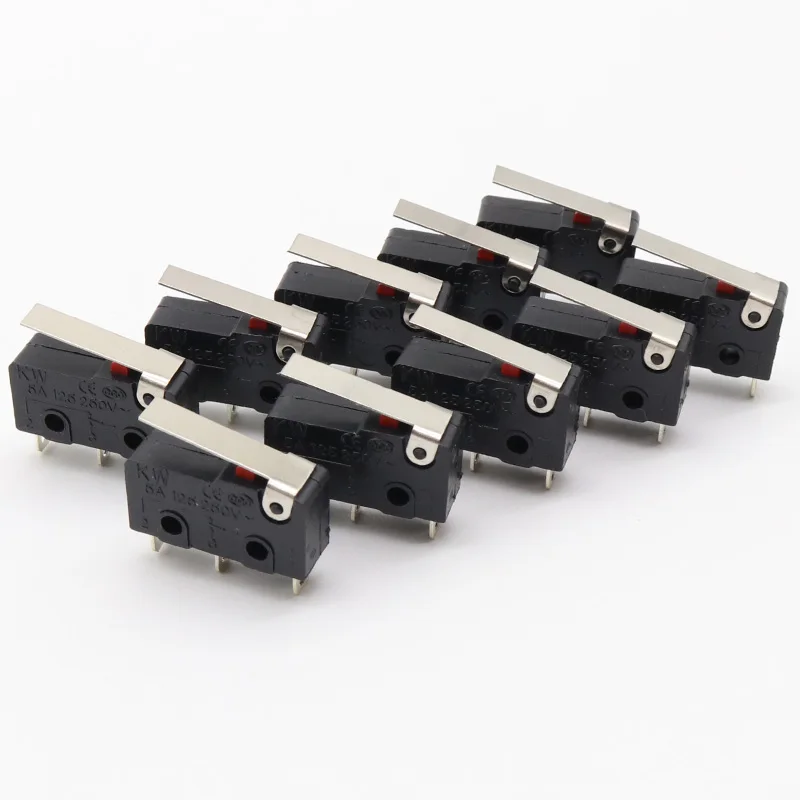 10 шт. концевой выключатель 3 Pin N/O N/C высокое качество все новые 5A 250VAC KW11 3Z микро