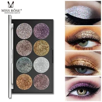 8 colors nude glitter eyeshadow palette holographic shiny matte glitter pigment eye shadow pallete makeup palette 2021 new
