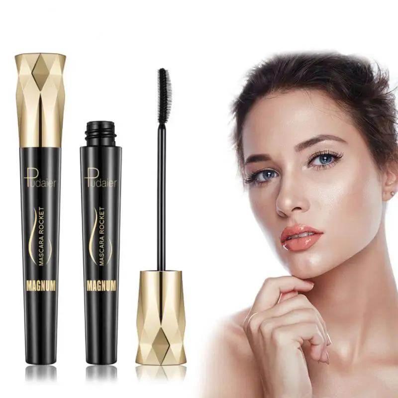 

4D Long lasting Black Curling Lengthening Thick Mascara Quick Dry Waterproof Eyelash Extension Curler Makeup Tool