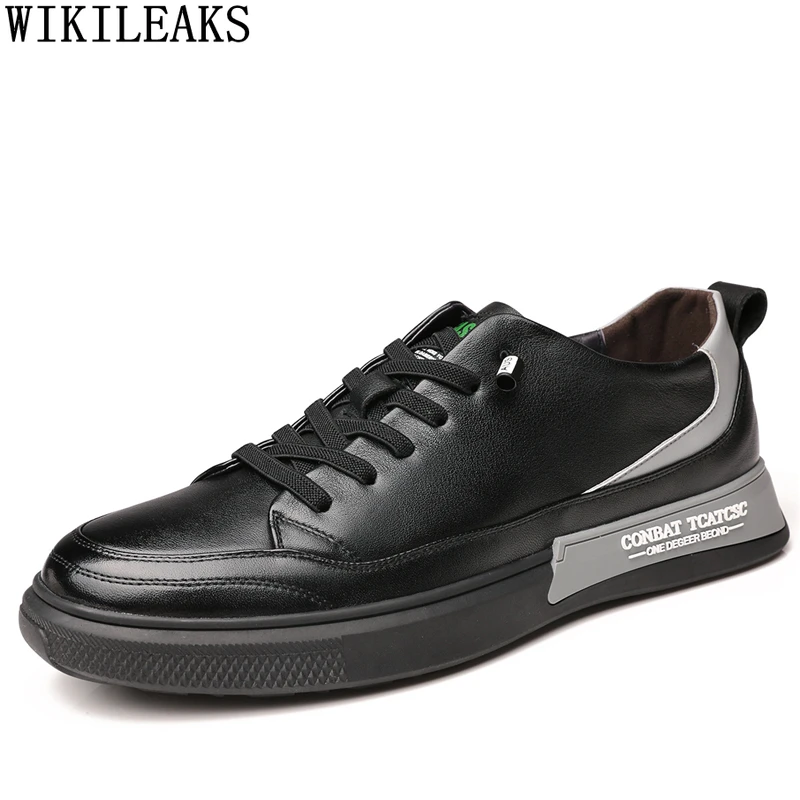 

Men Casual Shoes Man Designer Men Shoes Leather Luxury Mens Shoes Casual Men Black Sneakers Zapatos Casuales De Los Hombres