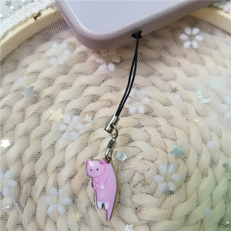 Cute Cat Smart Phone Strap Lanyards for IPhone/Samsung/XiaoMi Case Strap Decor KeyChain Mobile Phone Strap Phone Hanging Charm