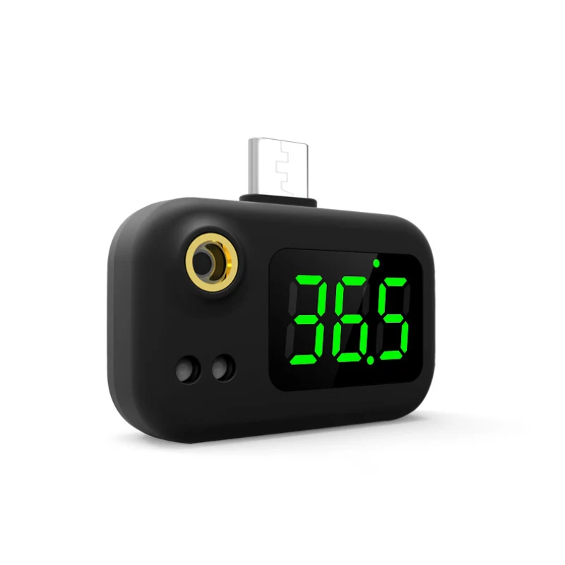 

Mini Digital Indoor Intelligent Thermometer Mini Portable Thermometer Phone Adapter Automation for Mobile Phone Non-Contact