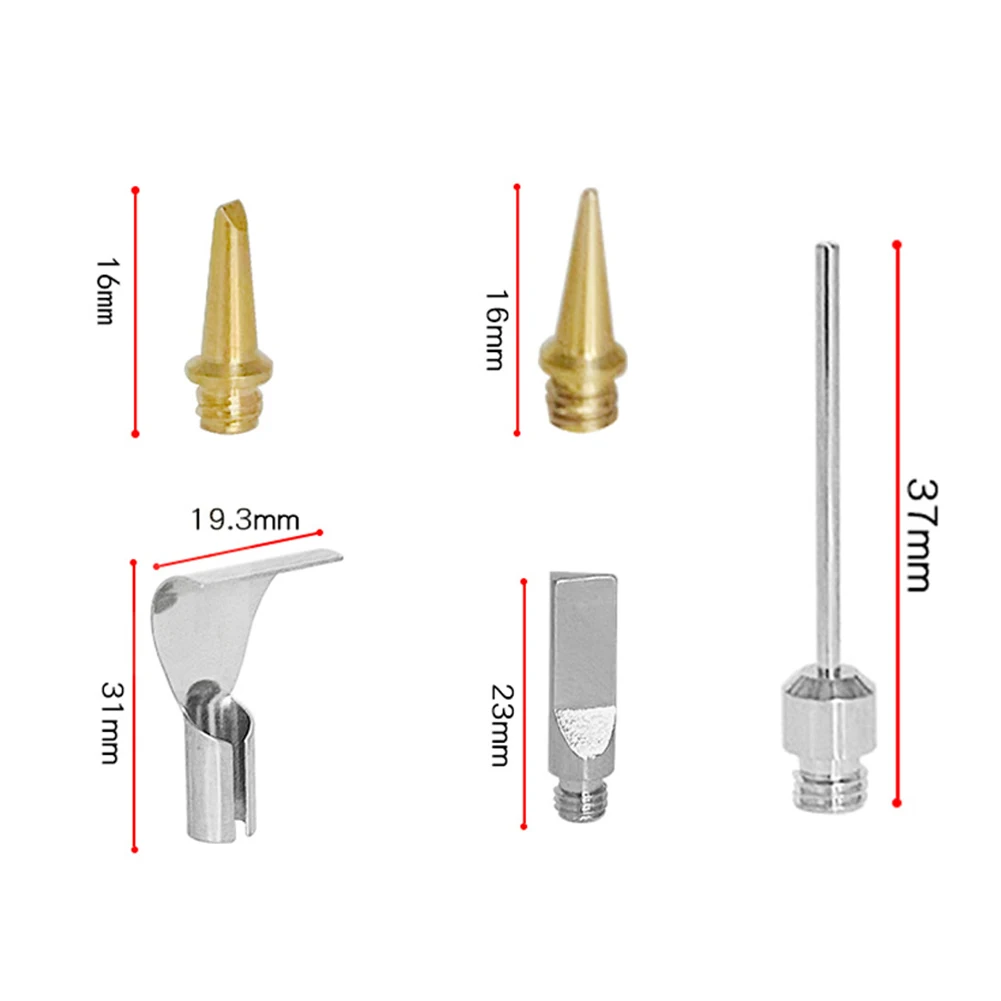 

5pcs Professional Soldering Iron Tips Kit Replacement for HS-1115K Butane Gas 1pc Copper+Iron Gas WeldingTorch Pen Head Tools
