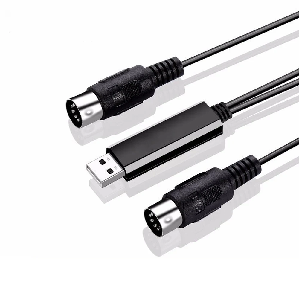 Конвертер интерфейса Midi в USB 6 футов переходник с выходным миди-кабелем