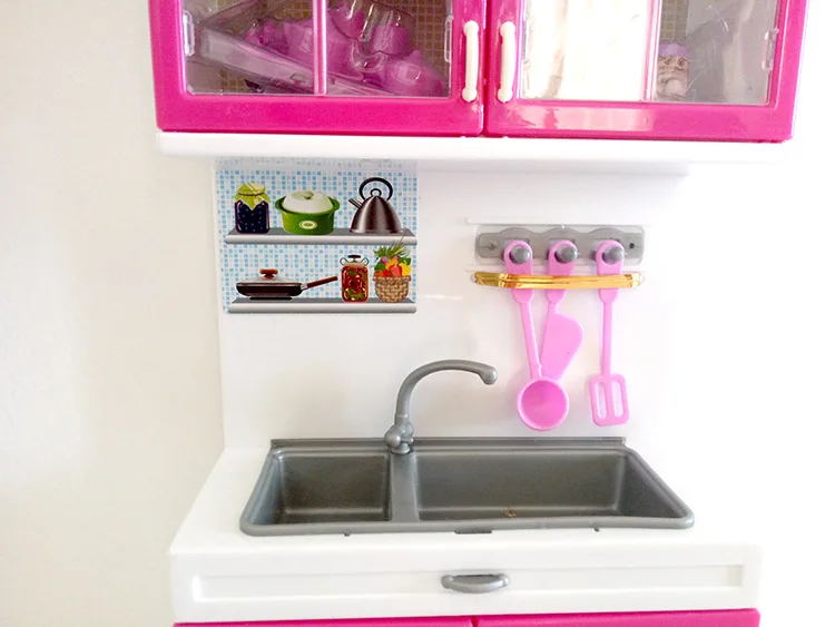 Игрушка для ролевых игр 3 в 1 имитация кухонного набора инструменты шкафа посуда