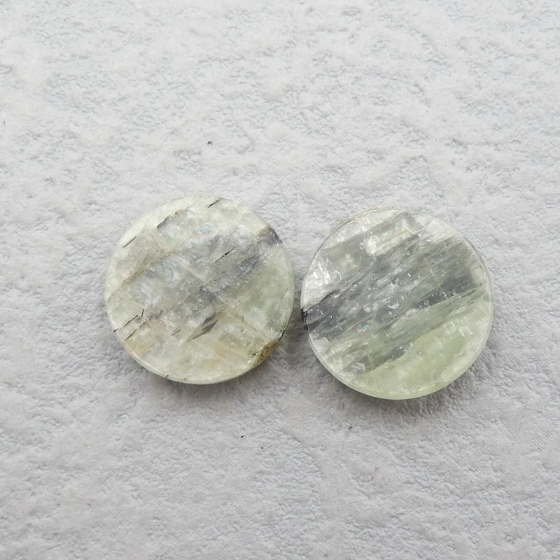 Semiprecious Gems Natural Green Kyanite Handmade Nugget earrings Pairs 14x4mm4.4g | Украшения и аксессуары