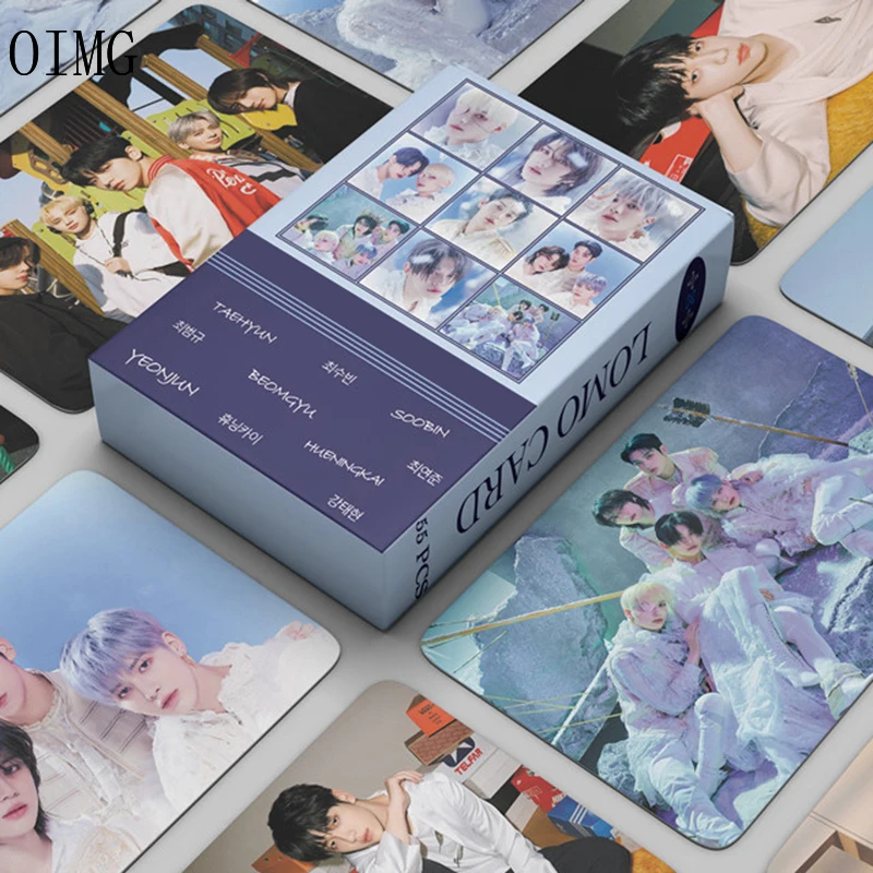 Почтовые открытки Kpop TXT 55 шт./компл., новый альбом «хаосы»: «замораживание ЛОМО», Открытки Для Фотопечати HD, фотоальбом, фотооткрытка для поклонников, подарки - изображение