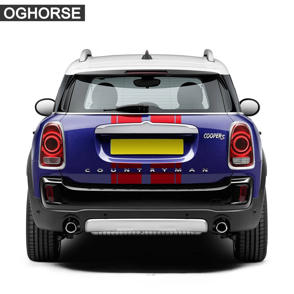 Наклейка на капот автомобиля задний багажник боковые полосы наклейка юбку для MINI