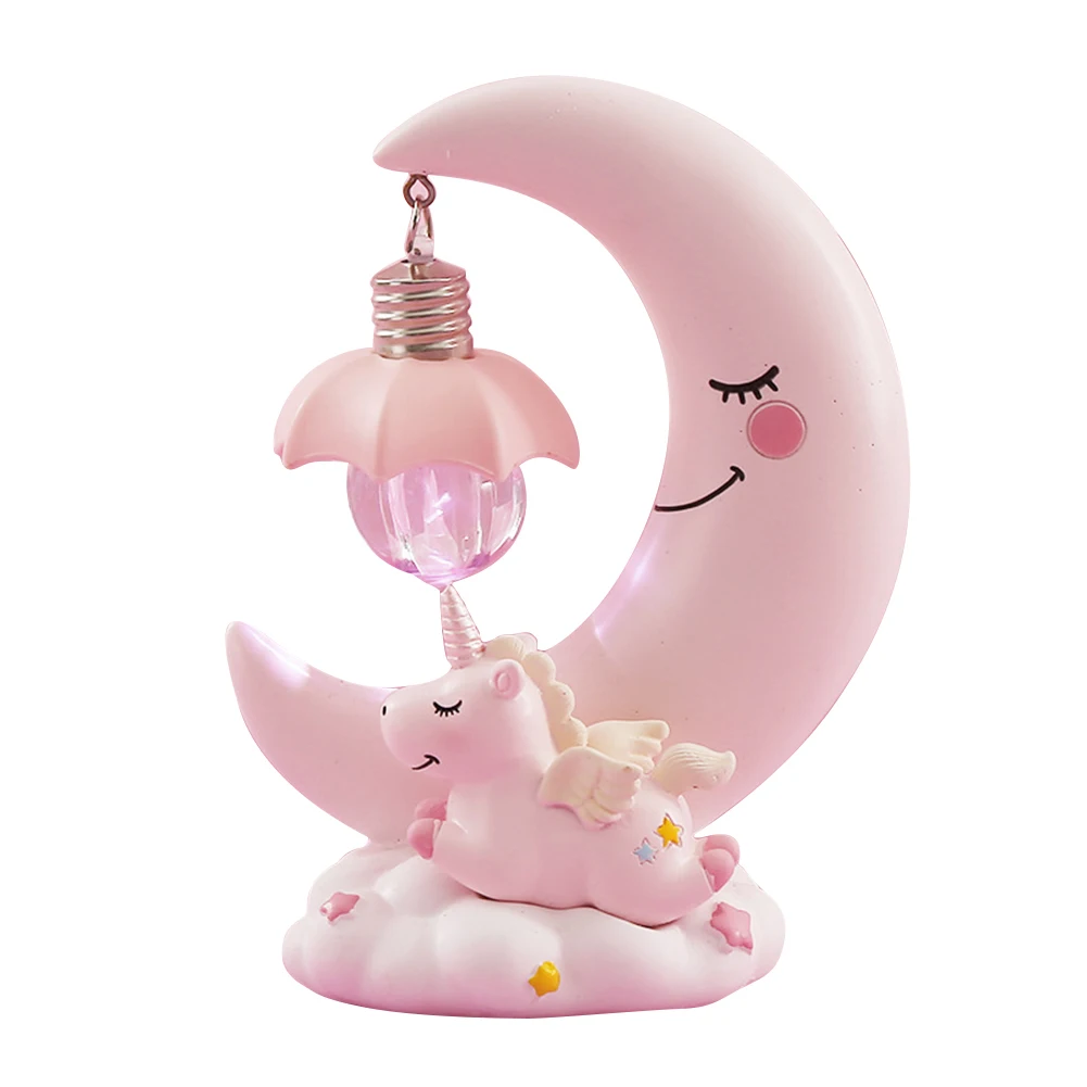 

Ночной светильник в виде милой мультяшной лошади, Луны, детский настольный прикроватный светильник для спальни, украшения для домашвечерни...