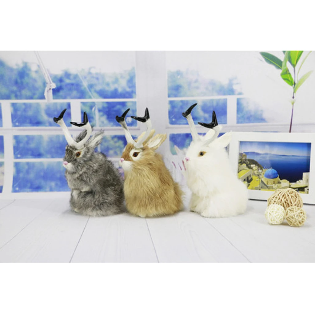 Реалистичный очаровательный кролик 4 цветов игрушка для украшения дома и