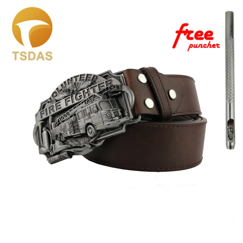Бесплатная доставка Волонтер Пожарный 3D ковбойский ремень пряжки металлические